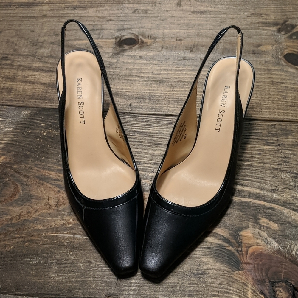 Karen Scott slingback black heels